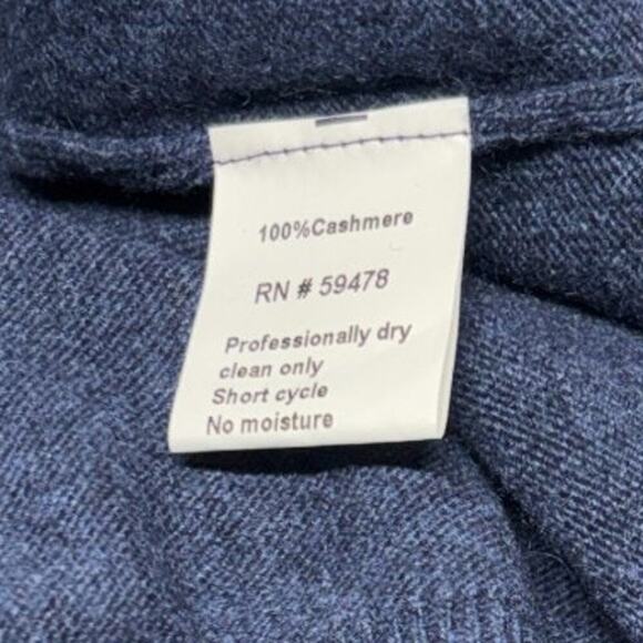 NWT Mantovani Studio Men's Italian Cashmere V Neck‎ Sweater XL Blue - Picture 5 of 5